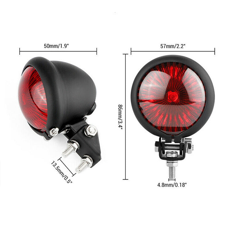 Feu arrière à LED moto feu stop feu arrière à LED Bobber Chopper Cafe Chrome