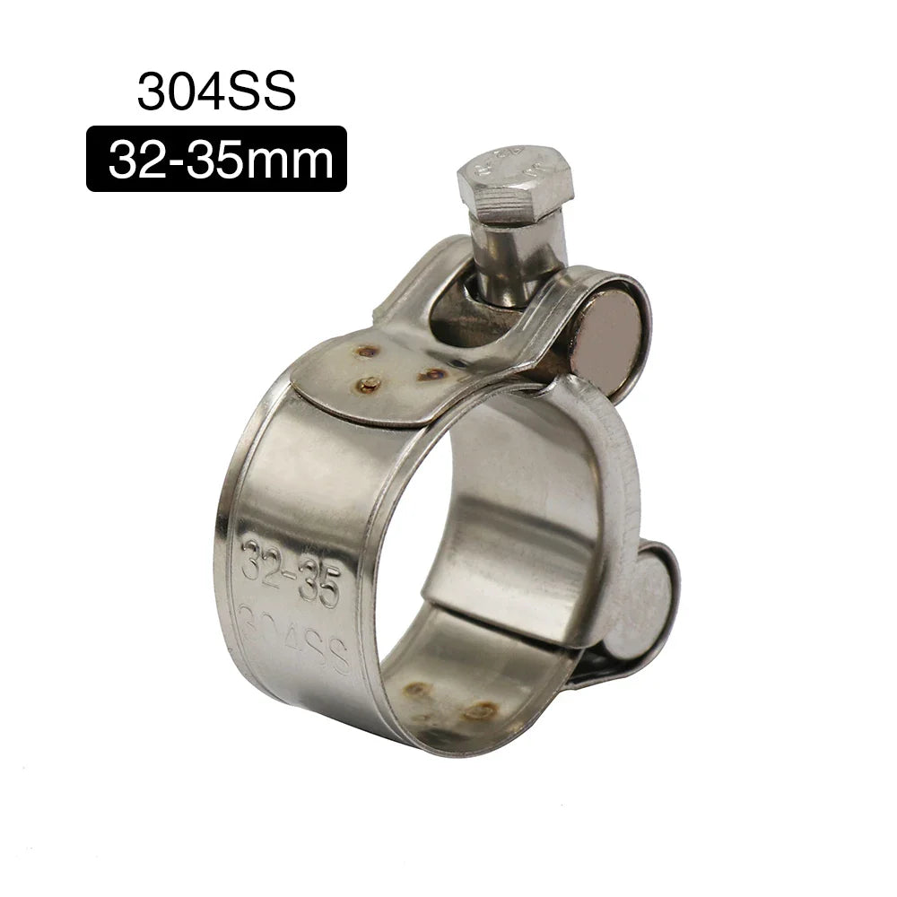 Collier serrage 28 35 39 43 47 51 55 59 63mm acier inoxydable d’échappement adapté silencieux moto - 32-35mm