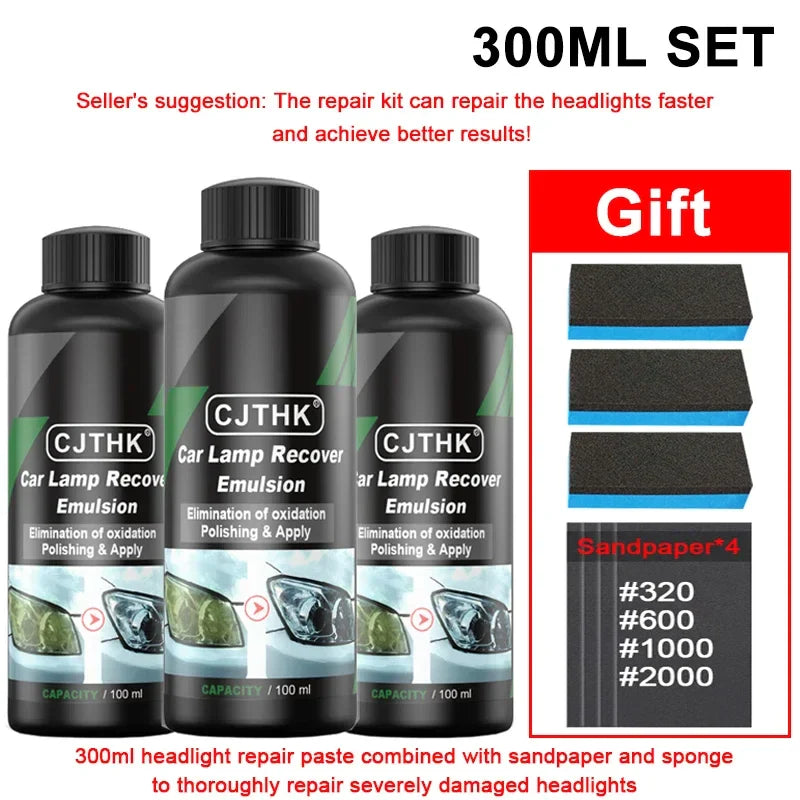 Kits polissage restauration phares voiture, - 300ml set