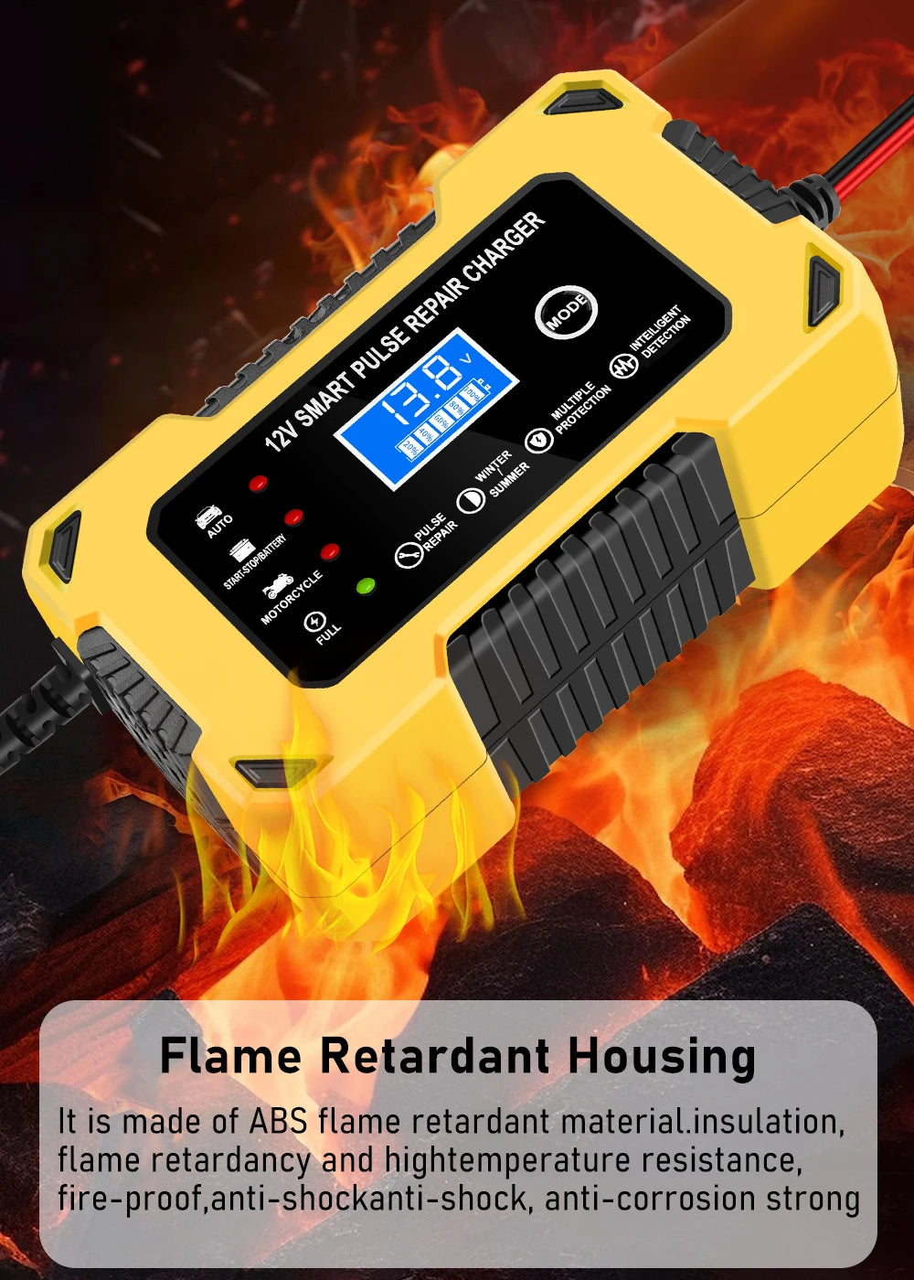 Chargeur de batterie de voiture, 12 V 6 A, intelligent et automatique,
