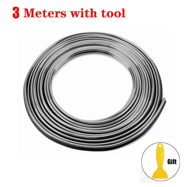 Bandes flexibles décoration moulage voiture 1/3/5M Moulures intérieures. - 3M silver