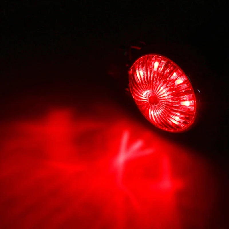 feux arrière moto réglables à LED rouges 12 V Chopper Bobber Style Cafe Racer. - Black red
