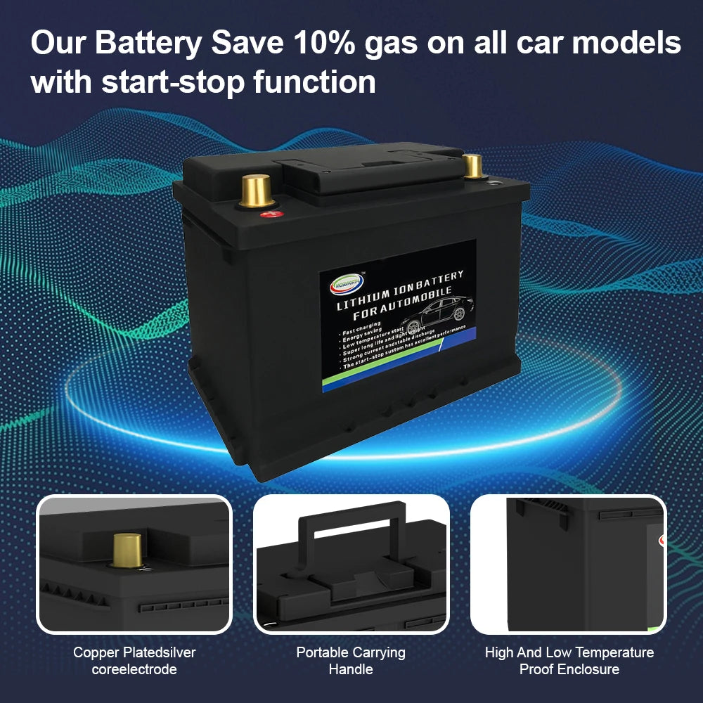 Batterie LifePO4 L2-400 12 V 50 Ah CCA1200 pour véhicules à moteur, tous types de véhicules, camping-cars, remorques solaires, bateaux, camping-cars, batterie au lithium