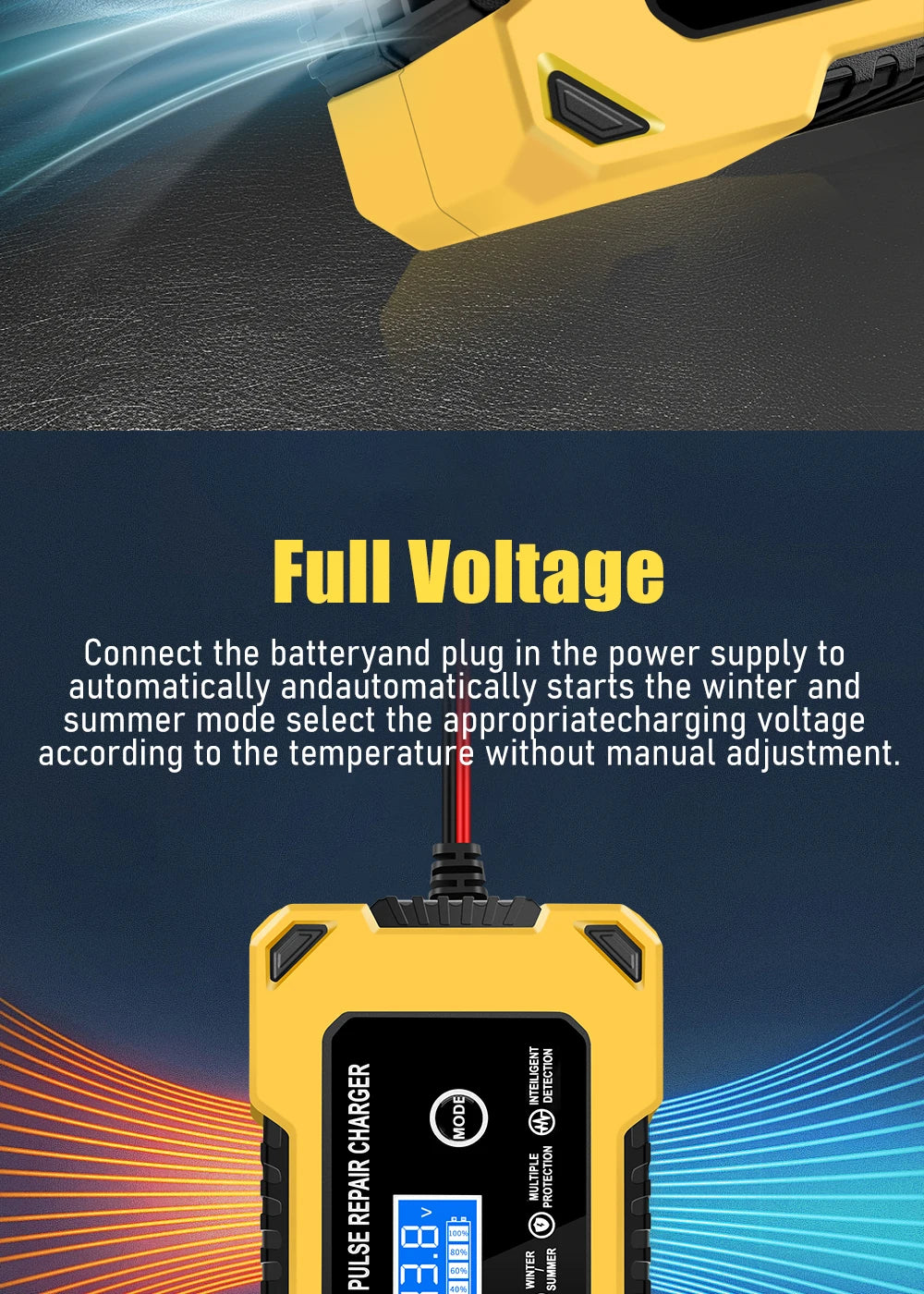 Chargeur de batterie de voiture, 12 V 6 A, intelligent et automatique,