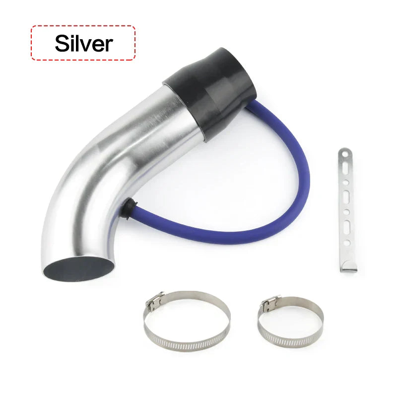 Tube d’admission d’air froid aluminium 3’’ 75 mm voiture, - Silver
