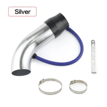 Tube d’admission d’air froid aluminium 3’’ 75 mm voiture, - Silver
