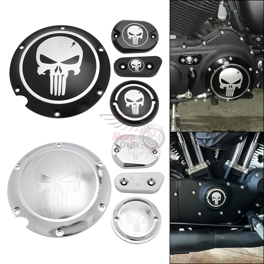 Couvercle de synchronisation d'embrayage de minuterie Derby, pièces de moto, couvercle d'inspection de chaîne de maître-cylindre pour Harley Sportster Iron XL883 XL1200