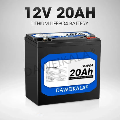Batterie LiFePo4 12 V 20 Ah, lithium , rechargeable, 12 V 24 V, pour moto.