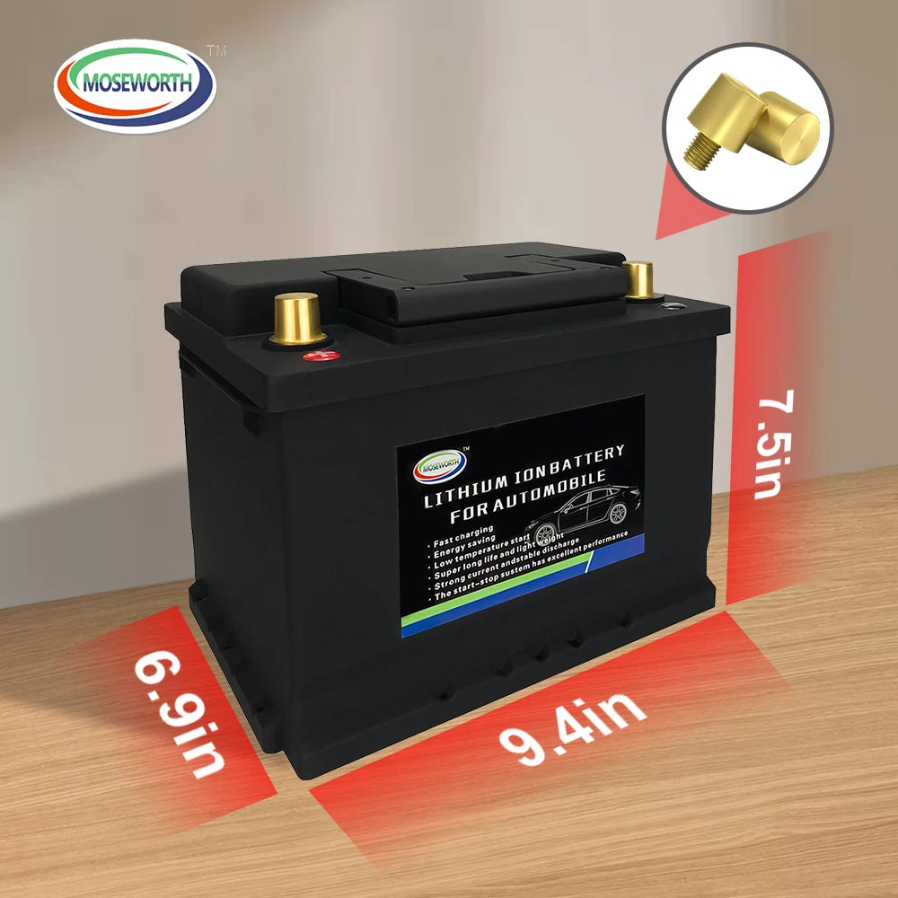 Batterie LifePO4 L2-400 12 V 50 Ah CCA1200 pour véhicules à moteur, tous types de véhicules, camping-cars, remorques solaires, bateaux, camping-cars, batterie au lithium