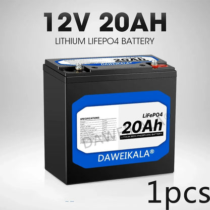 Batterie LiFePo4 12 V 20 Ah, lithium , rechargeable, 12 V 24 V, pour moto.