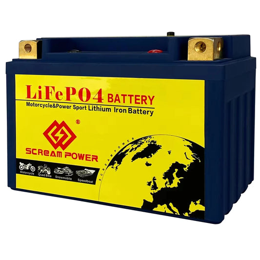 Batterie LiFePO4 14S 12V 8Ah pour démarrage de moto, CCA 480A, BMS intégré, lithium