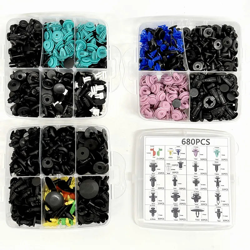 Kit clips fixation 800 pièces-100 pièces,
