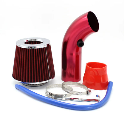 kit tuyau d’admission filtre à air à haut débit à haut froid kit tuyaux aluminium - Red