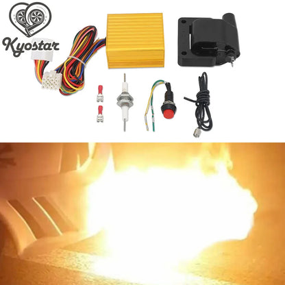 Kit lance-flammes d’échappement aluminium universel voitures motos.