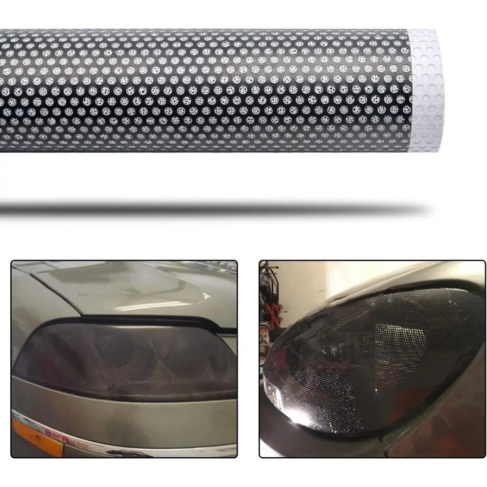 Film En Nid D’abeille Pour Voiture 30 X 106 Cm Autocollants Pvc Feux Arrière Et Antibrouillard