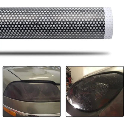 Film En Nid D’abeille Pour Voiture 30 X 106 Cm Autocollants Pvc Feux Arrière Et Antibrouillard