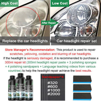 Kits polissage restauration phares voiture,