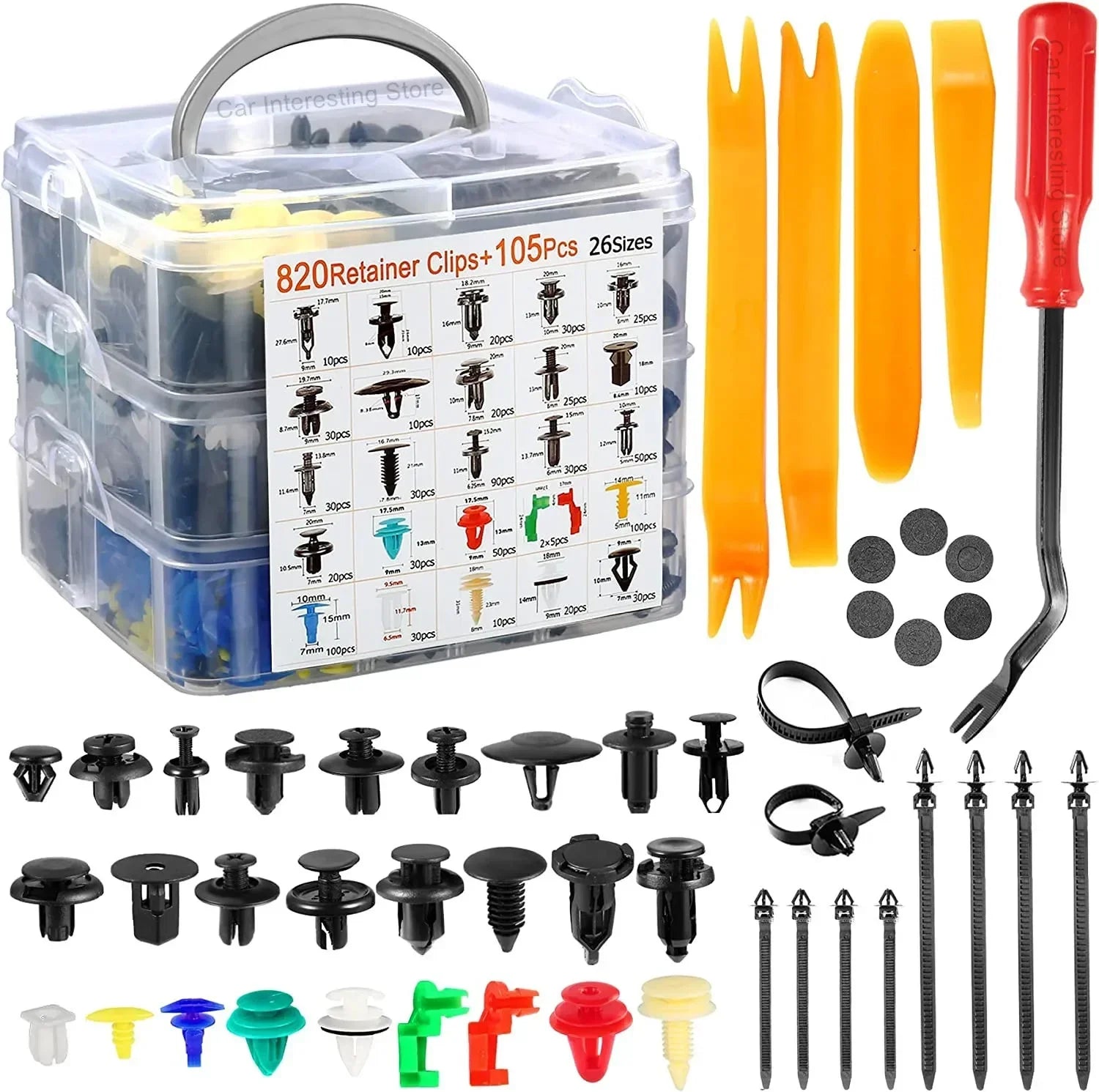 Kit clips fixation 800 pièces-100 pièces,