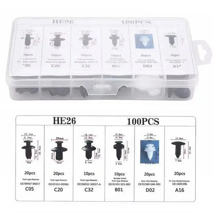 Kit clips fixation 800 pièces-100 pièces,