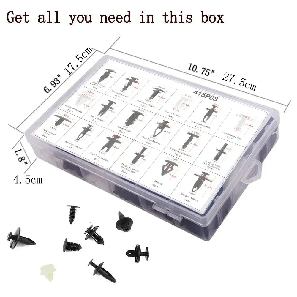 Kit clips fixation 800 pièces-100 pièces,