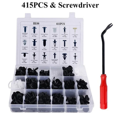 Kit clips fixation 800 pièces-100 pièces, - 415 Pcs with Tool