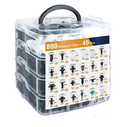 Kit clips fixation 800 pièces-100 pièces, - 800 Pcs