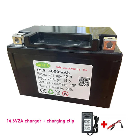 Batterie lithium 12,8 V/14,6 V, 45 C, 280 A, 4 000 mAh, haute capacité, pour démarrage ,de votre  moto
