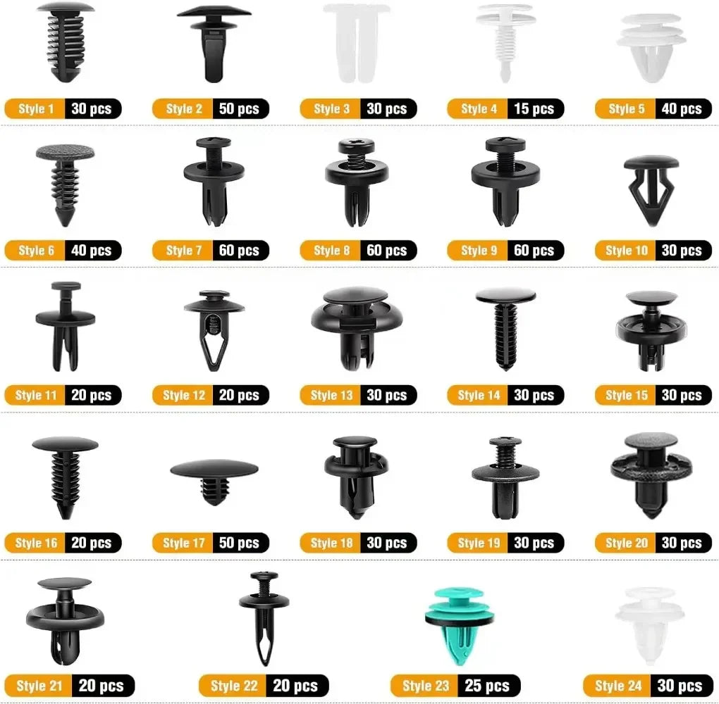 Kit clips fixation 800 pièces-100 pièces,