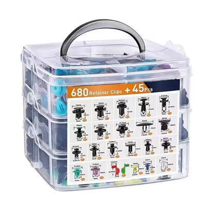 Kit clips fixation 800 pièces-100 pièces, - 680 Pcs
