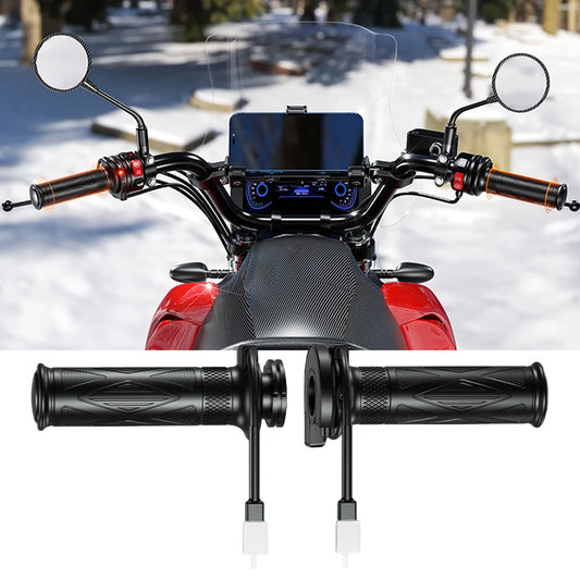 Poignées chauffantes pour moto, poignées moulées électriques, guidon , chauffe-mains, 22 mm