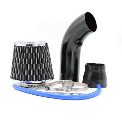 kit tuyau d’admission filtre à air à haut débit à haut froid kit tuyaux aluminium - black