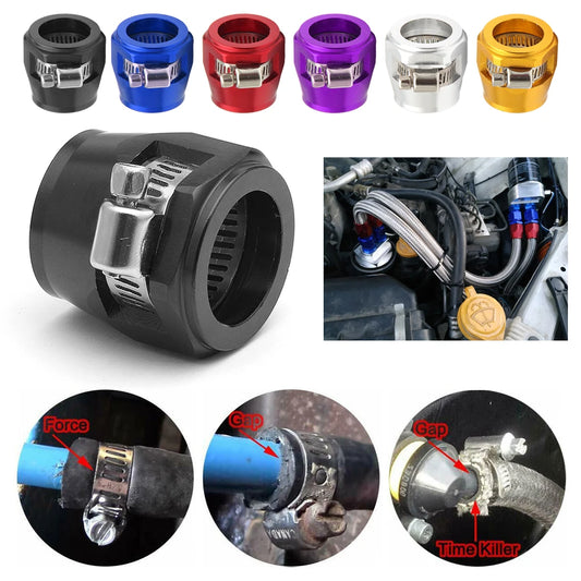 Lot de 4 colliers de serrage universels pour tuyau de voiture AN4 AN6 AN8 AN10 AN12, pour radiateur, tuyau de carburant modifié, boucle de serrage, finition d'extrémité d'huile