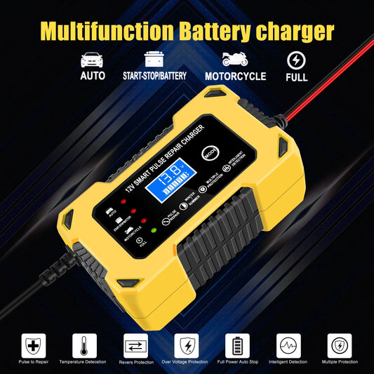Chargeur de batterie de voiture, 12 V 6 A, intelligent et automatique,