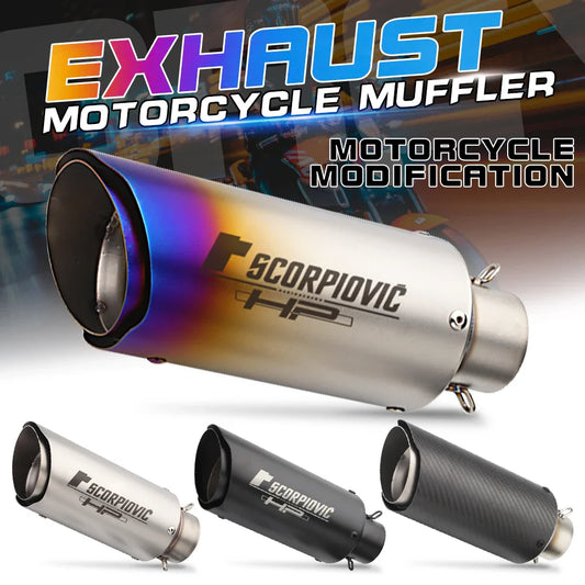 silencieux moto Fibre carbone moto 51mm/60mm. - échappement